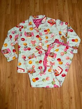 Nick & Nora Macarons Flannel Pajamas Set Size XXL